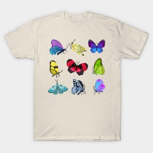 butterflies colorful collection T-Shirt